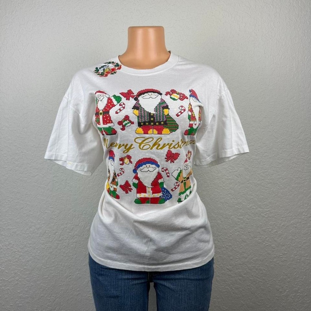 Vintage 90s Style Christmas Santa Claus‎ T-Shirt